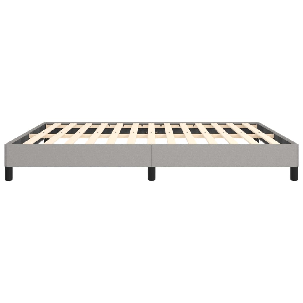 Bed Frame without Mattress Light Gray 76"x79.9" King Fabric