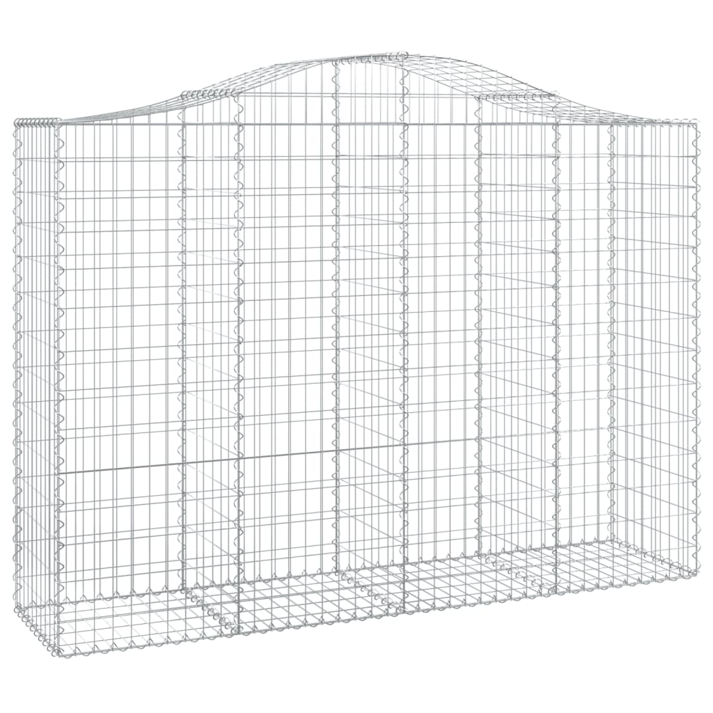 Arched Gabion Baskets 14 pcs 78.7"x19.7"x55.1"/63" Galvanized Iron