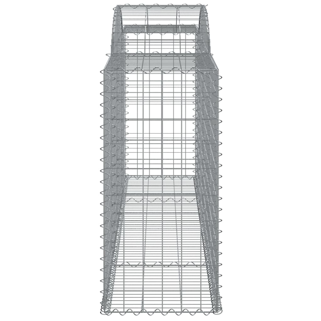 Arched Gabion Baskets 25 pcs 118.1"x19.7"x39.4"/47.2" Galvanized Iron