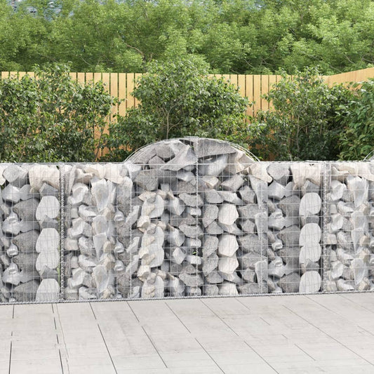 Arched Gabion Baskets 25 pcs 78.7"x19.7"x39.4"/47.2" Galvanized Iron