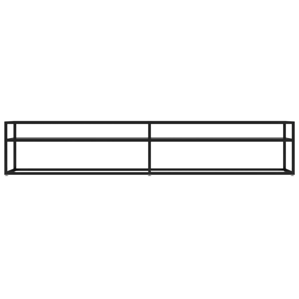 TV Stand Black 86.6"x15.7"x15.9" Tempered Glass