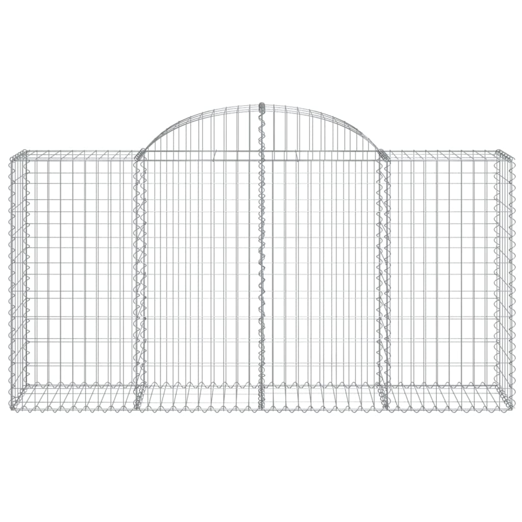 Arched Gabion Baskets 5 pcs 78.7"x19.7"x39.4"/47.2" Galvanized Iron