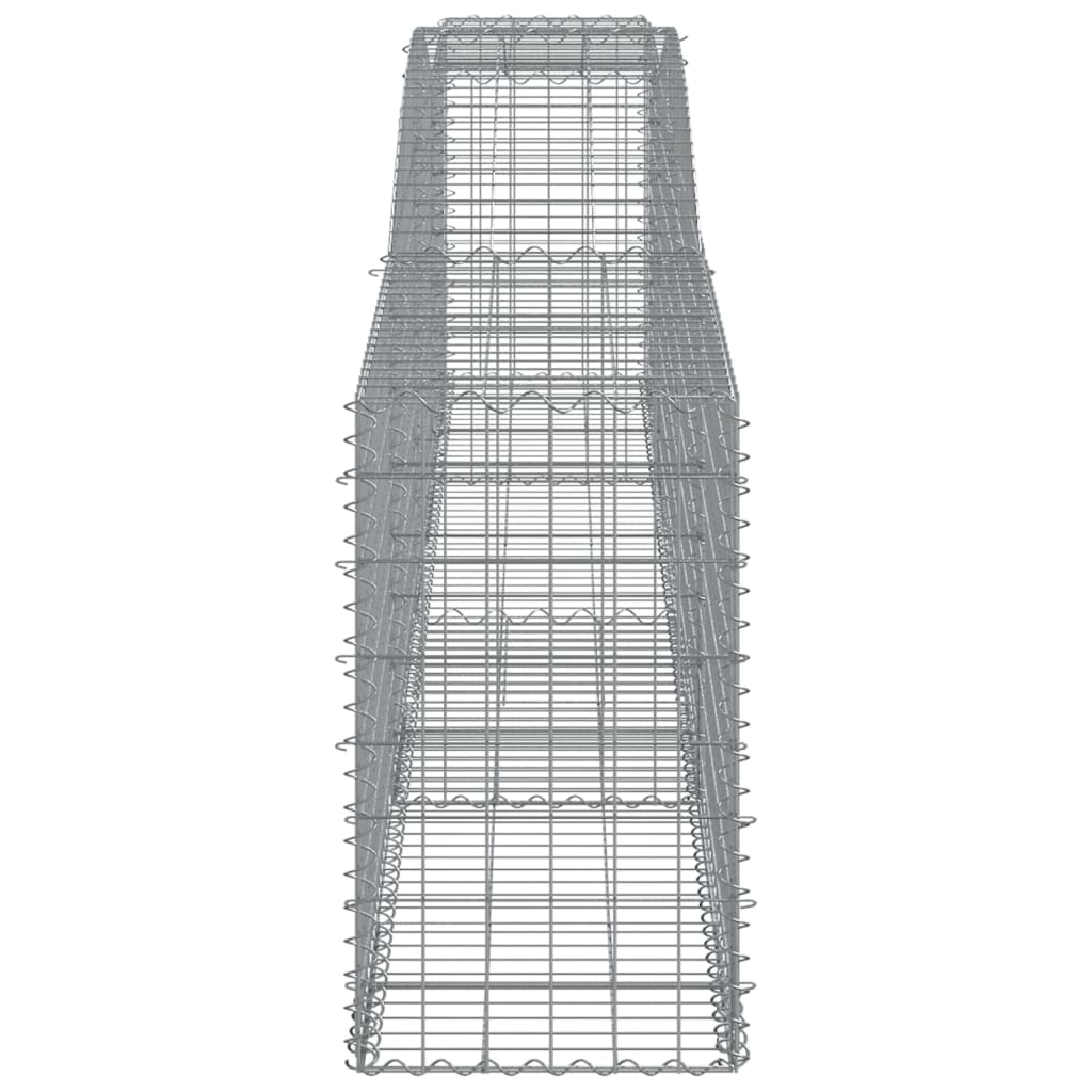 Arched Gabion Baskets 5 pcs 157.5"x19.7"x31.5"/39.4" Galvanized Iron