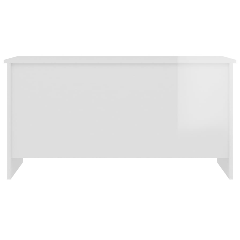 Coffee Table High Gloss White 40.2"x21.9"x20.7" Engineered Wood