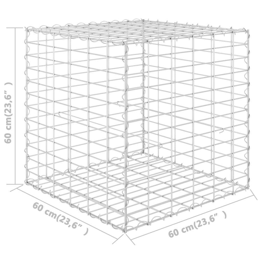 Cube Gabion Raised Bed Steel Wire 23.6"x23.6"x23.6"