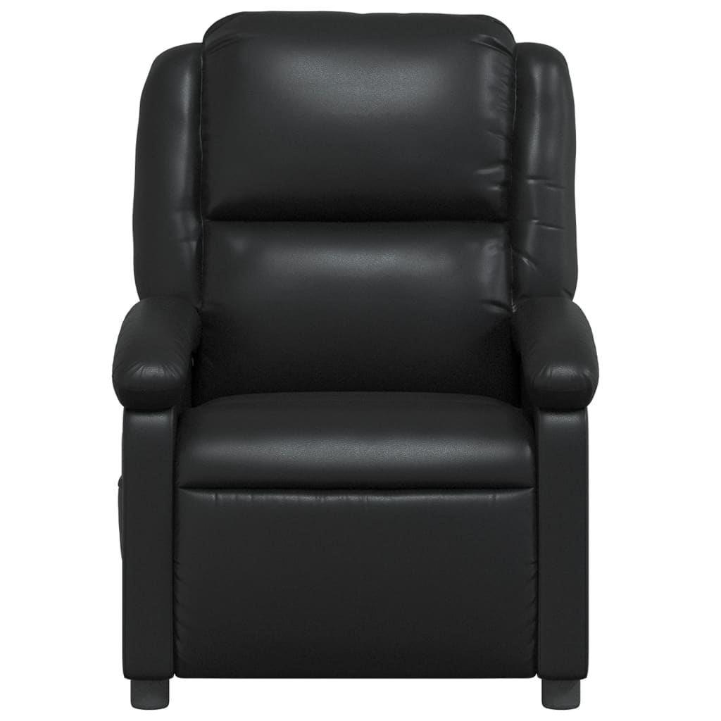 Recliner Chair Black Faux Leather