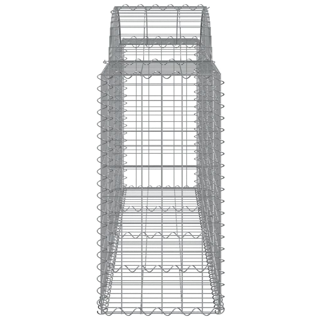 Arched Gabion Baskets 11 pcs 78.7"x19.7"x31.5"/39.4" Galvanized Iron