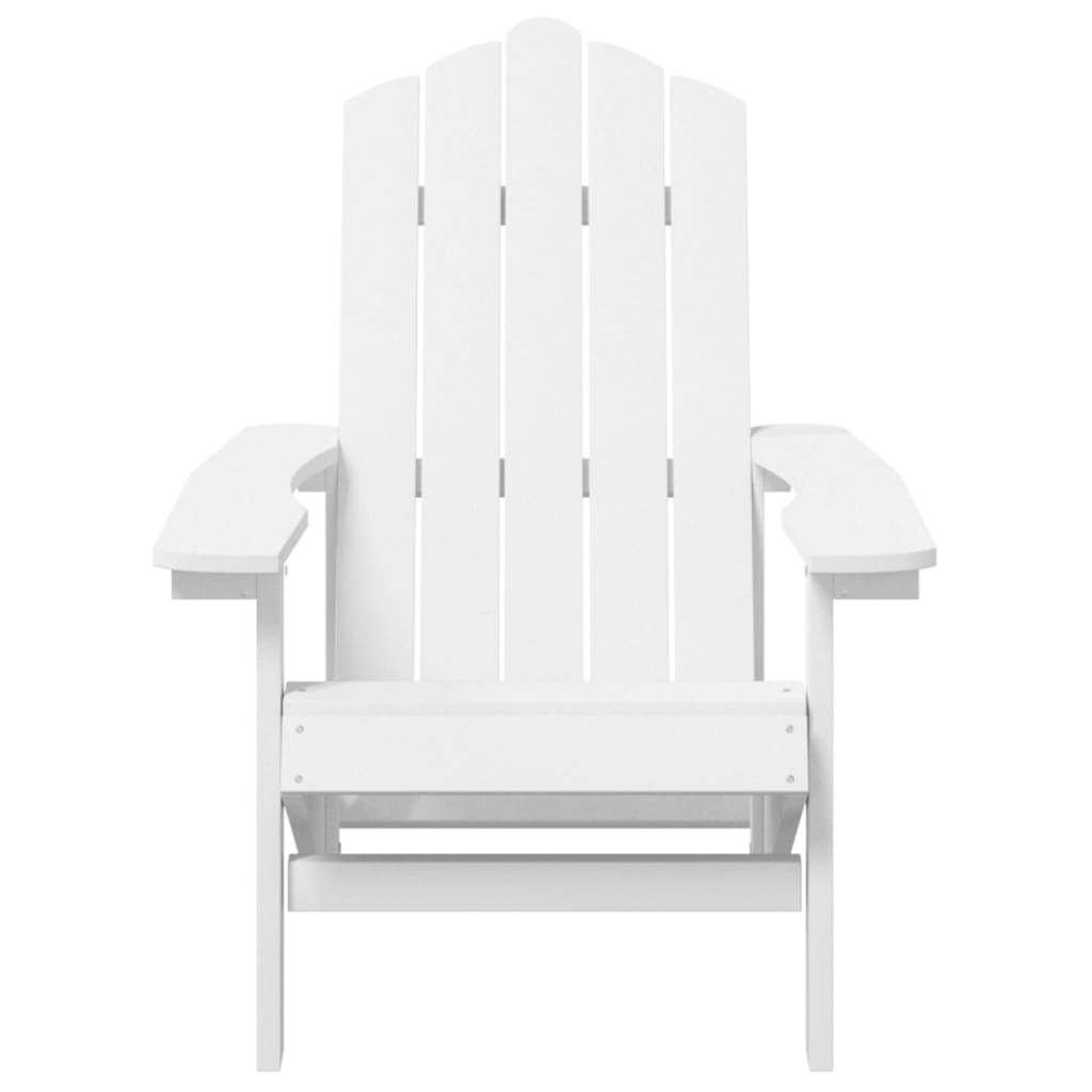 Patio Adirondack Chairs with Table HDPE White