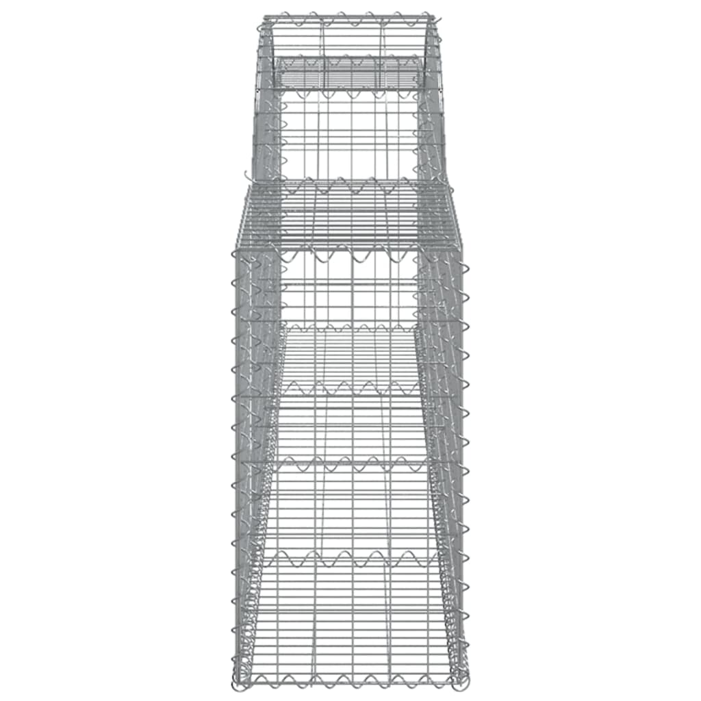 Arched Gabion Baskets 5 pcs 118.1"x11.8"x23.6"/31.5" Galvanized Iron