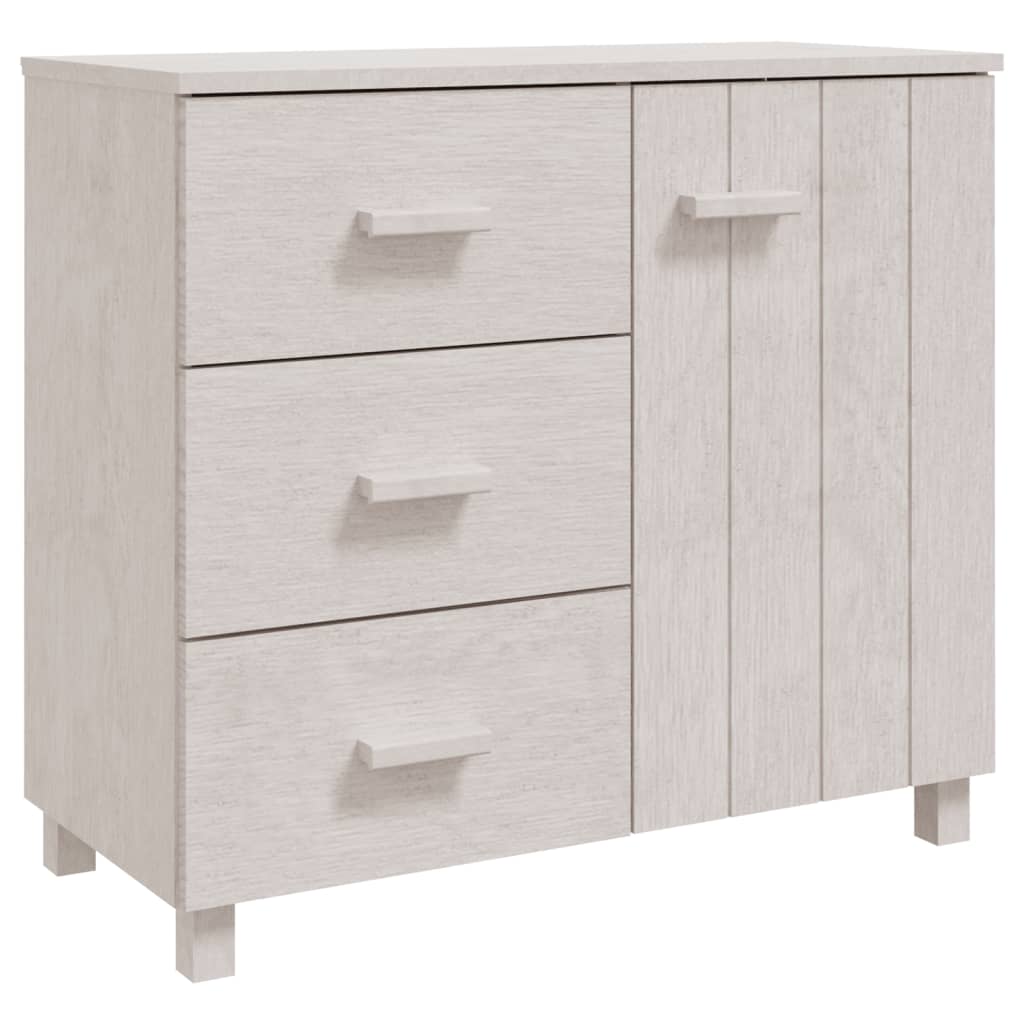 Sideboard HAMAR White 35.4"x15.7"x31.5" Solid Pinewood