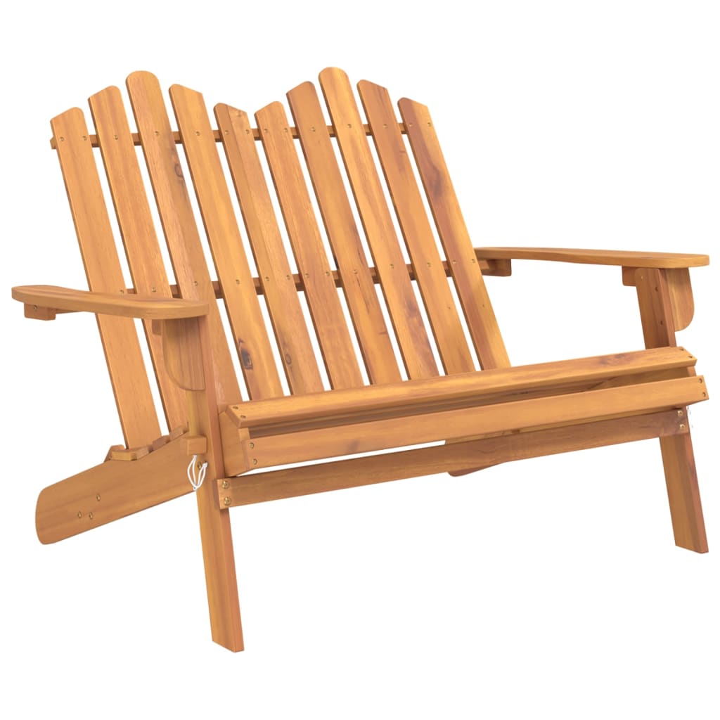 3 Piece Adirondack Patio Lounge Set Solid Wood Acacia