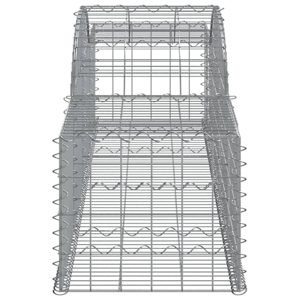 Arched Gabion Baskets 13 pcs 118.1"x19.7"x15.7"/23.6" Galvanized Iron