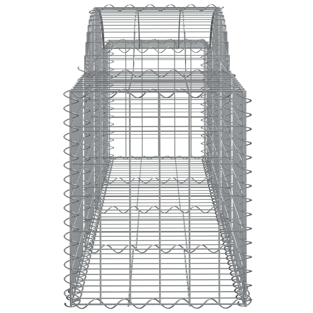 Arched Gabion Baskets 9 pcs 78.7"x19.7"x23.6"/31.5" Galvanized Iron