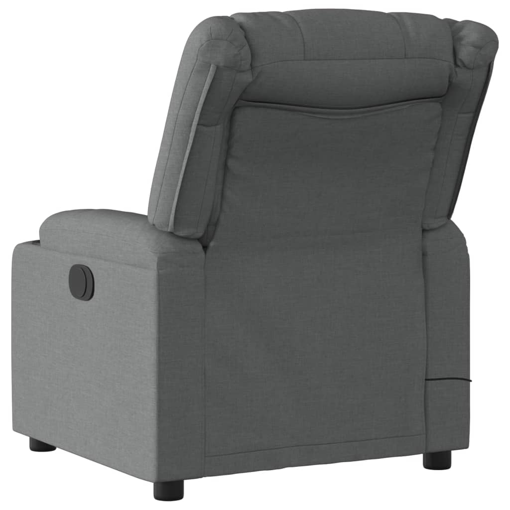 Electric Massage Recliner Chair Dark Gray Fabric