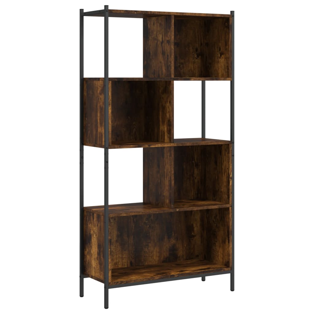 Bookcase Smoked Oak 28.3"x11"x67.7" Engineered Wood