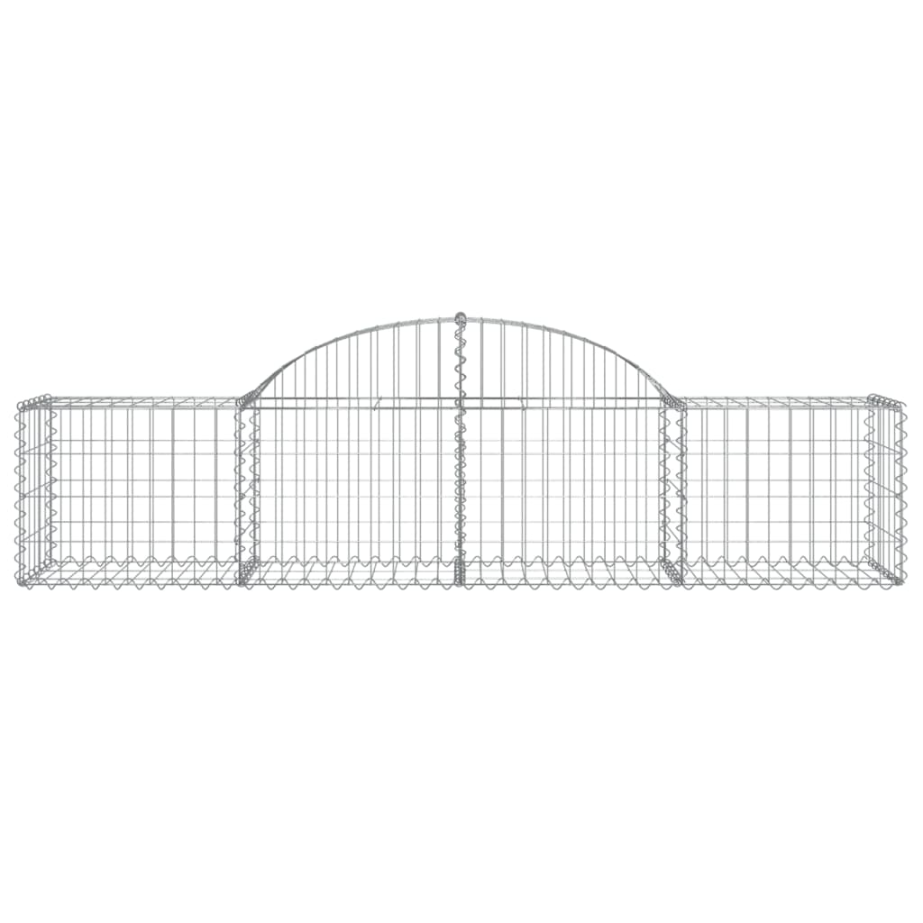 Arched Gabion Baskets 14 pcs 78.7"x19.7"x15.7"/23.6" Galvanized Iron