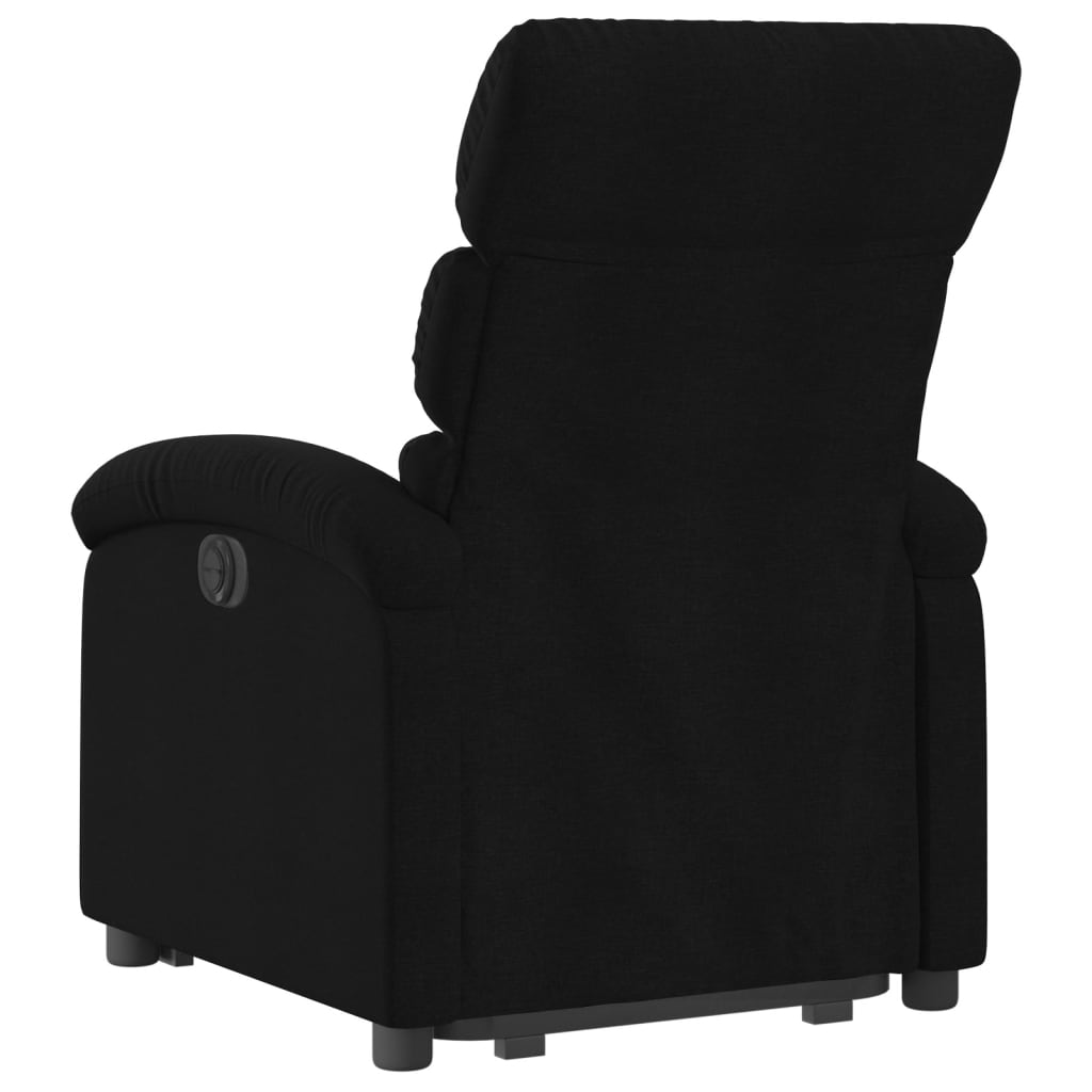 Electric Stand up Recliner Chair Black Fabric