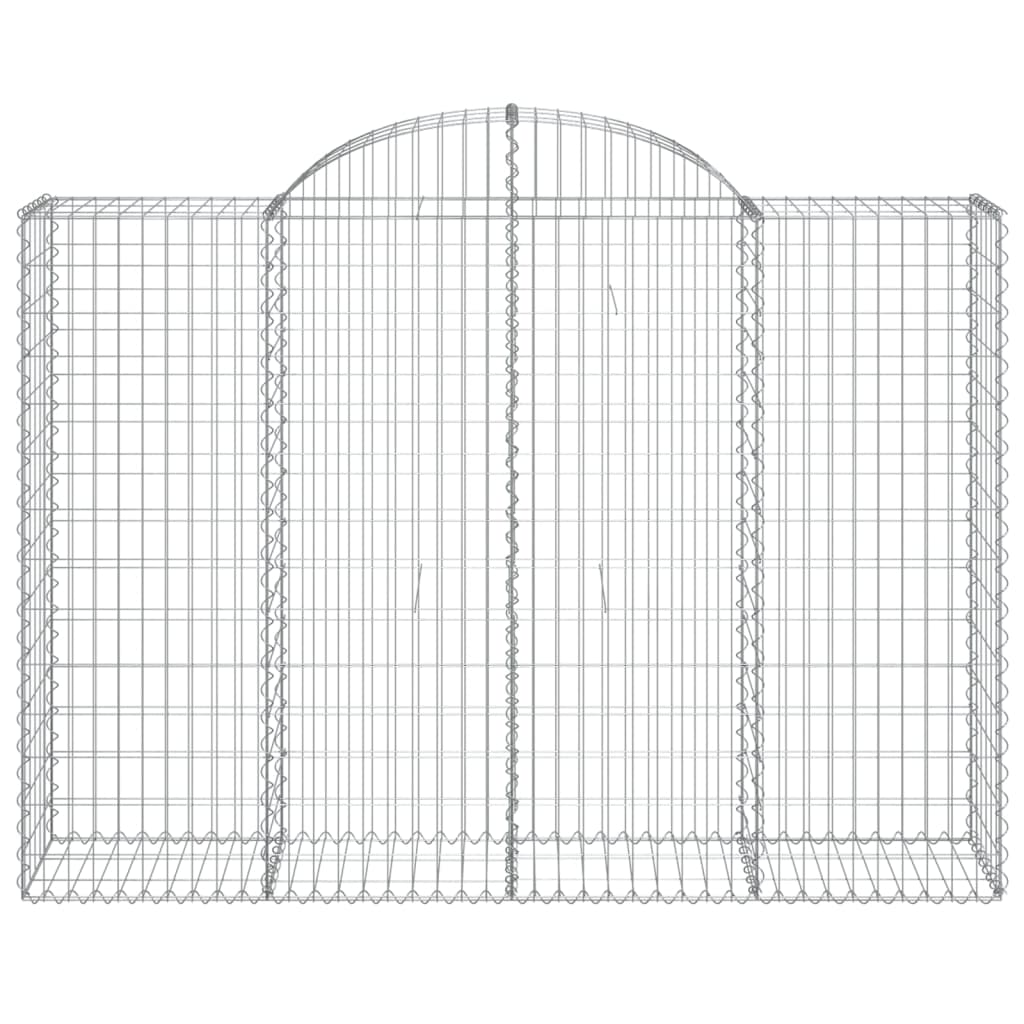 Arched Gabion Baskets 3 pcs 78.7"x19.7"x55.1"/63" Galvanized Iron