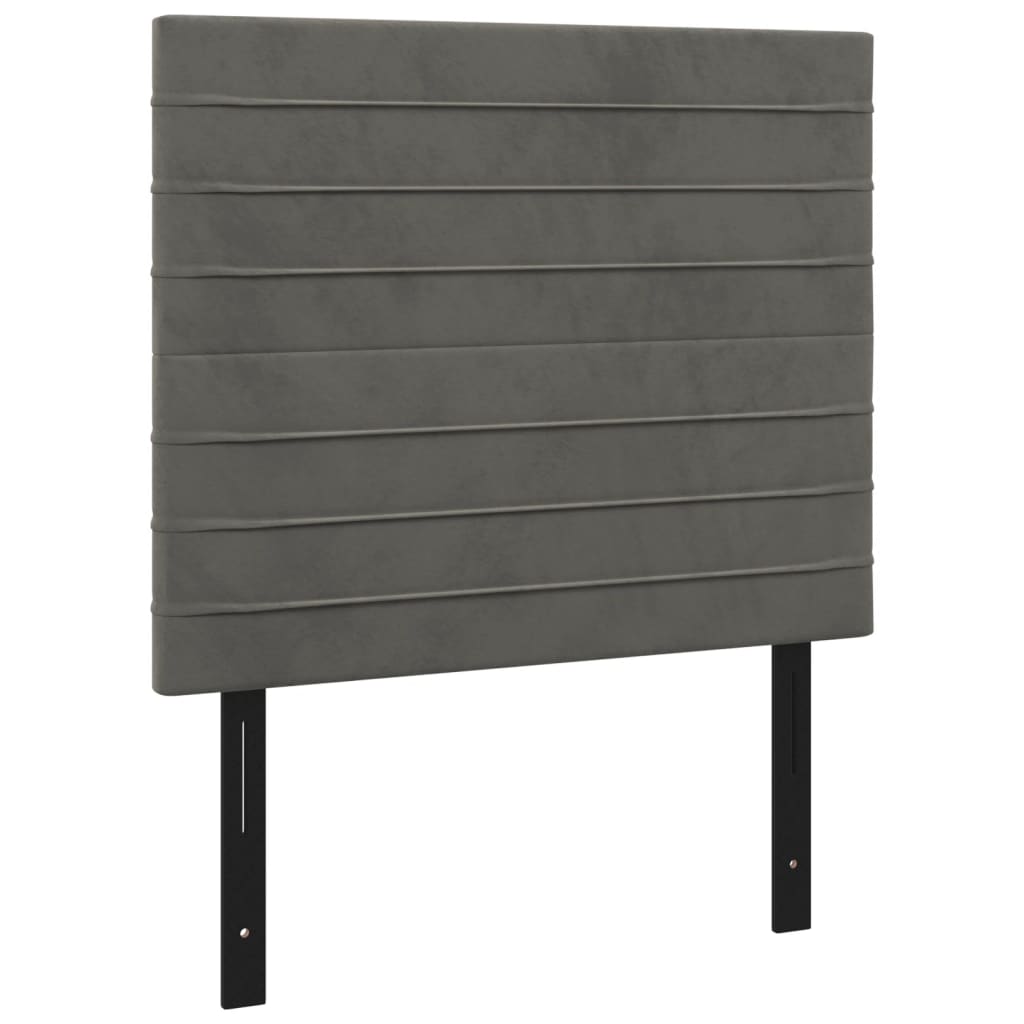 Headboards 2 pcs Dark Gray 39.4"x2"x30.7"/34.6" Velvet