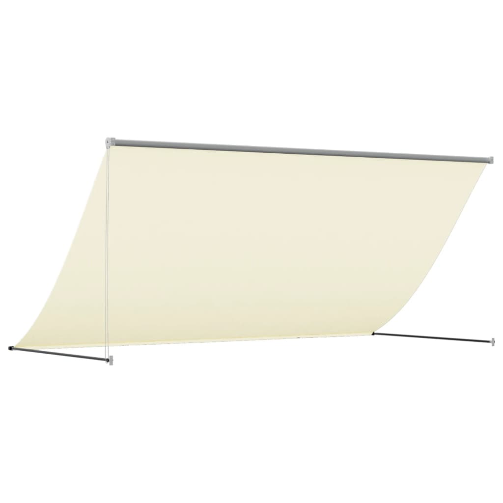 Retractable Awning Cream 118.1"x59.1" Fabric and Steel