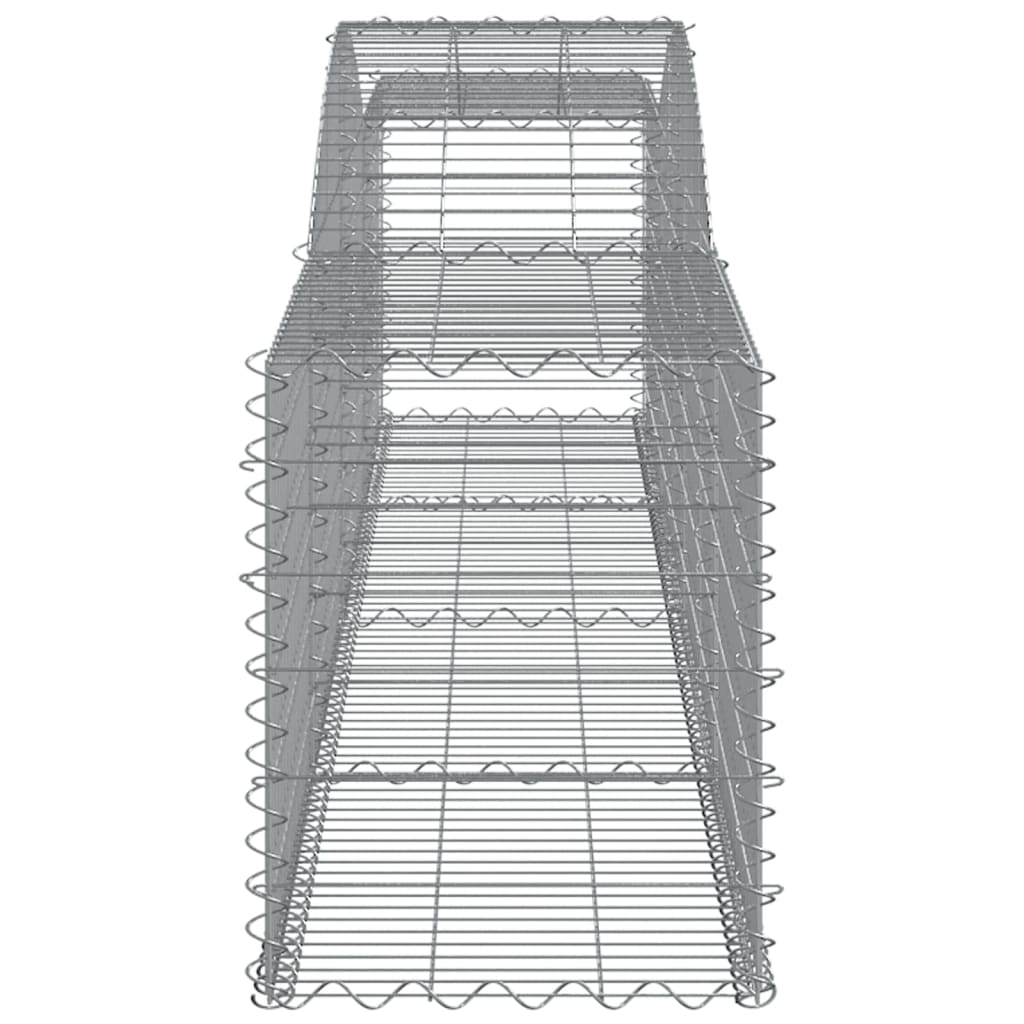 Arched Gabion Baskets 10 pcs 157.5"x19.7"x23.6"/31.5" Galvanized Iron