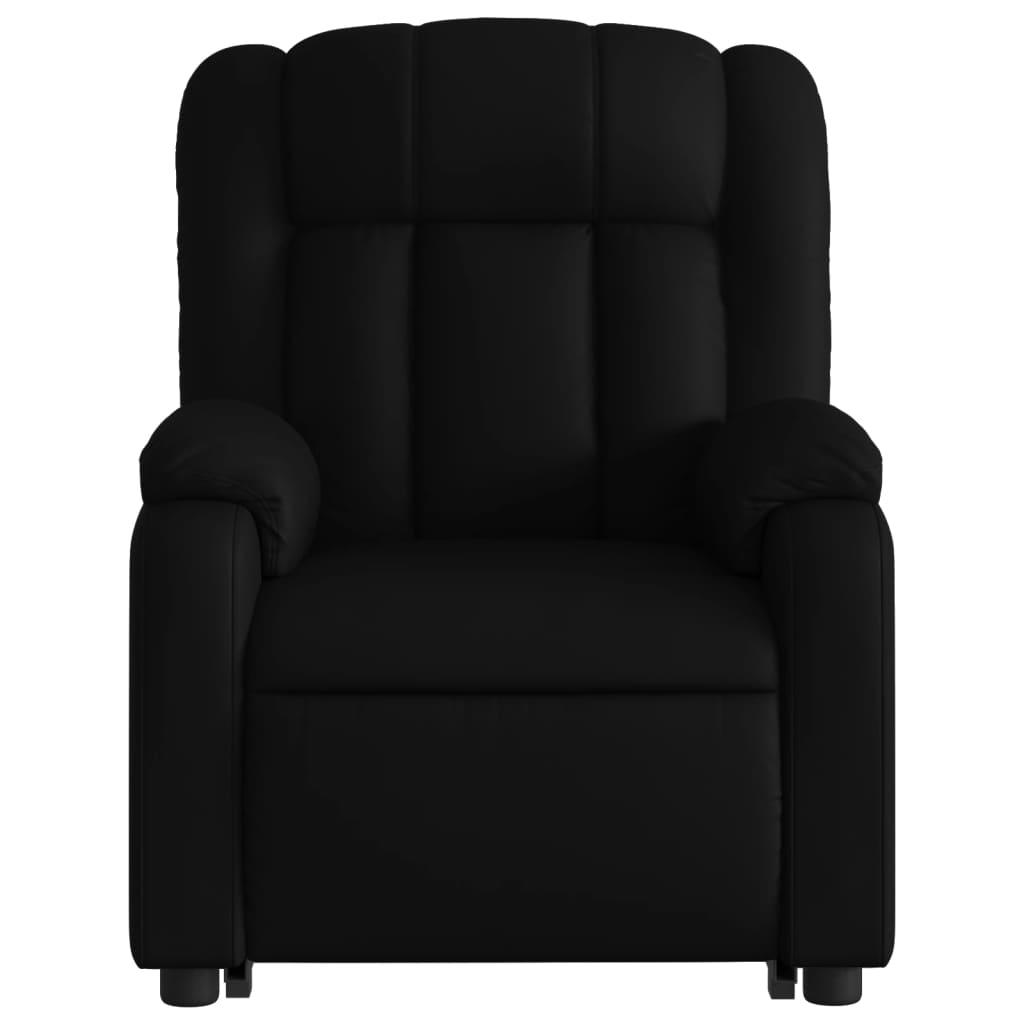 Electric Stand up Massage Recliner Chair Black Faux Leather