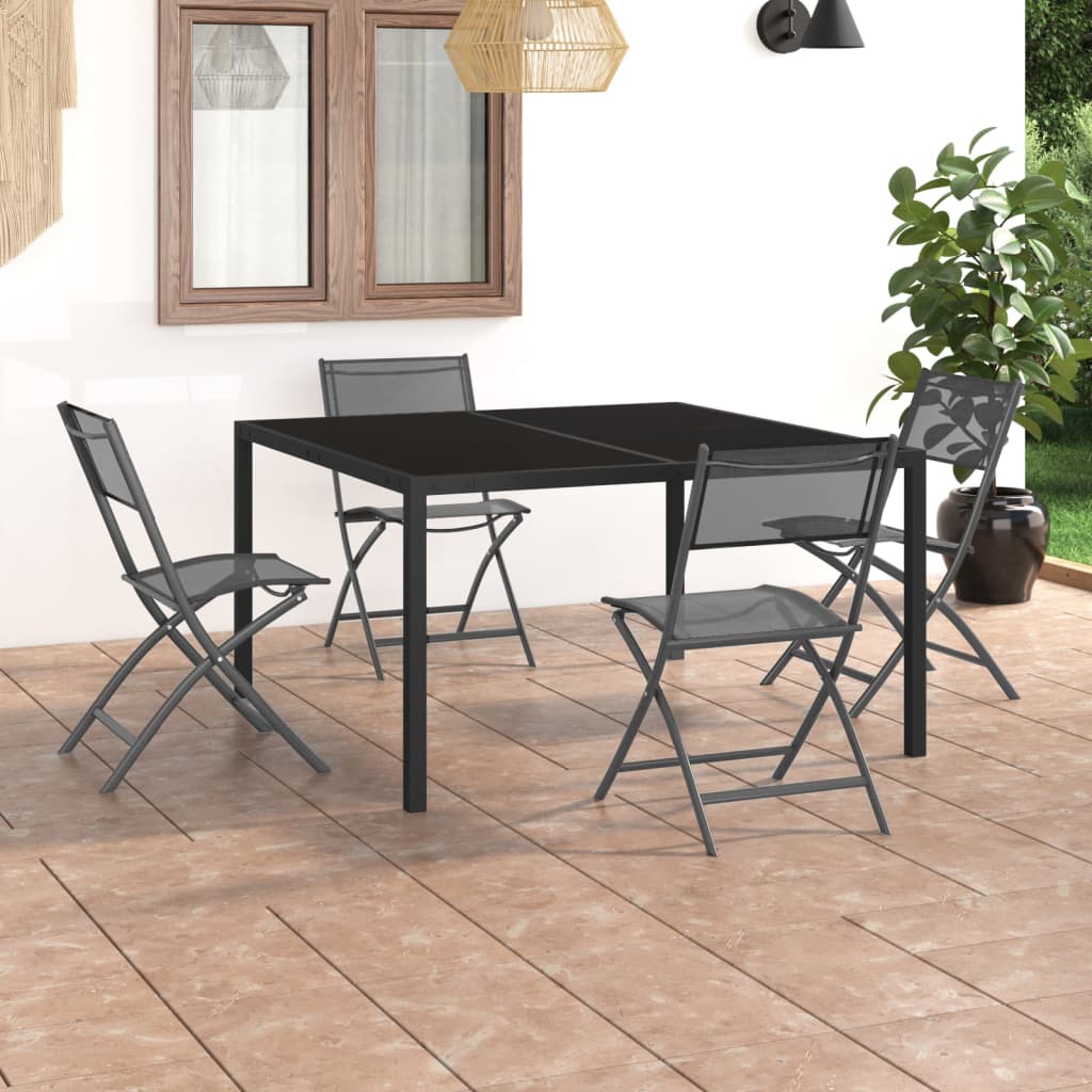 5 Piece Patio Dining Set Steel