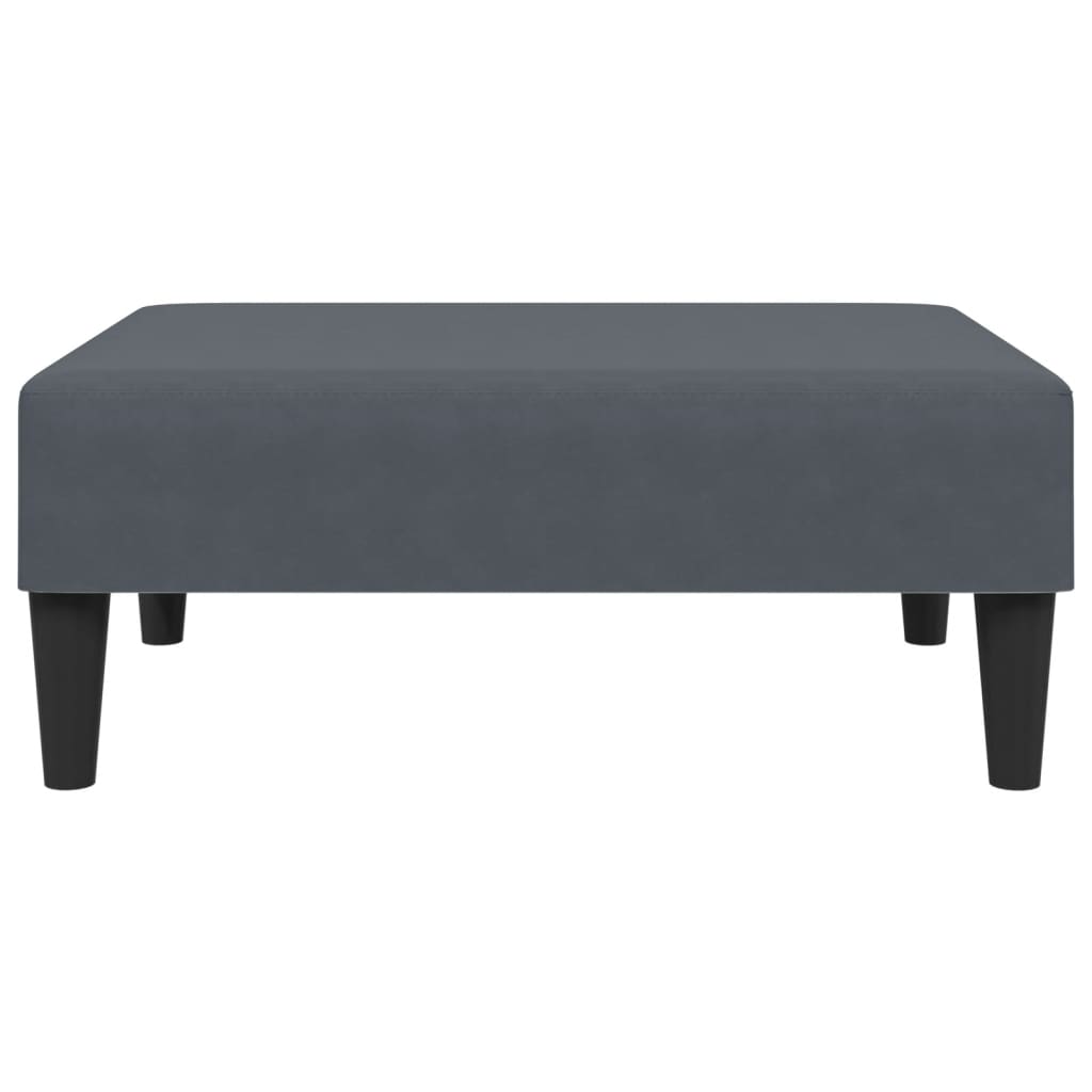 Footstool Dark Gray 30.3"x21.7"x12.2" Velvet