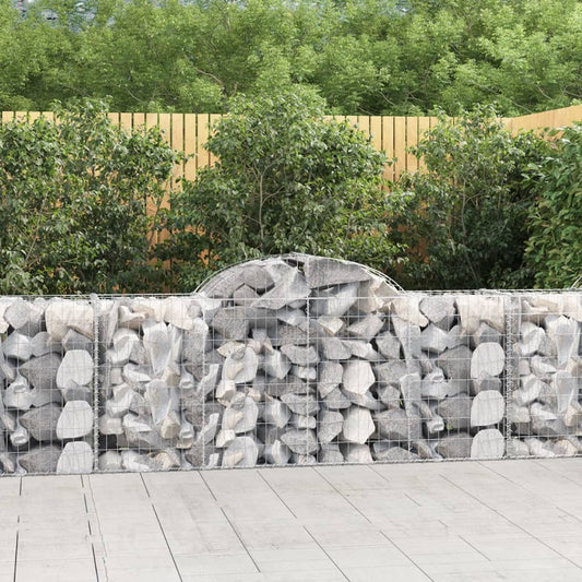 Arched Gabion Baskets 13 pcs 78.7"x19.7"x31.5"/39.4" Galvanized Iron