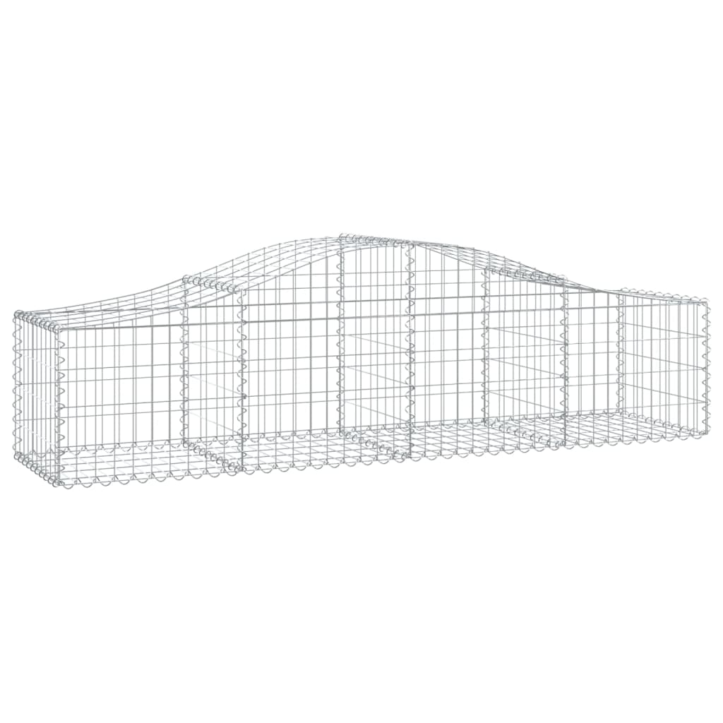 Arched Gabion Baskets 25 pcs 78.7"x19.7"x15.7"/23.6" Galvanized Iron