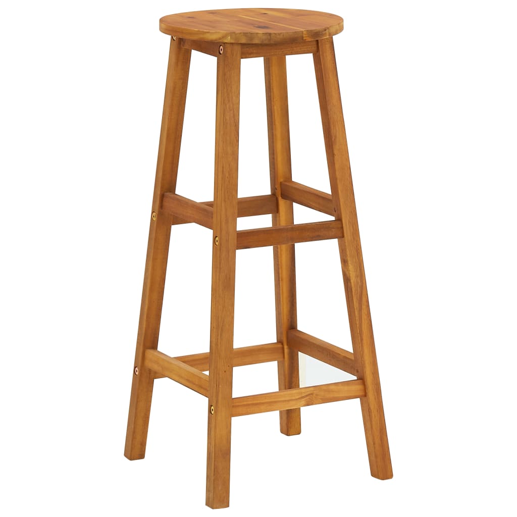 Bar Stools 6 pcs Solid Acacia Wood