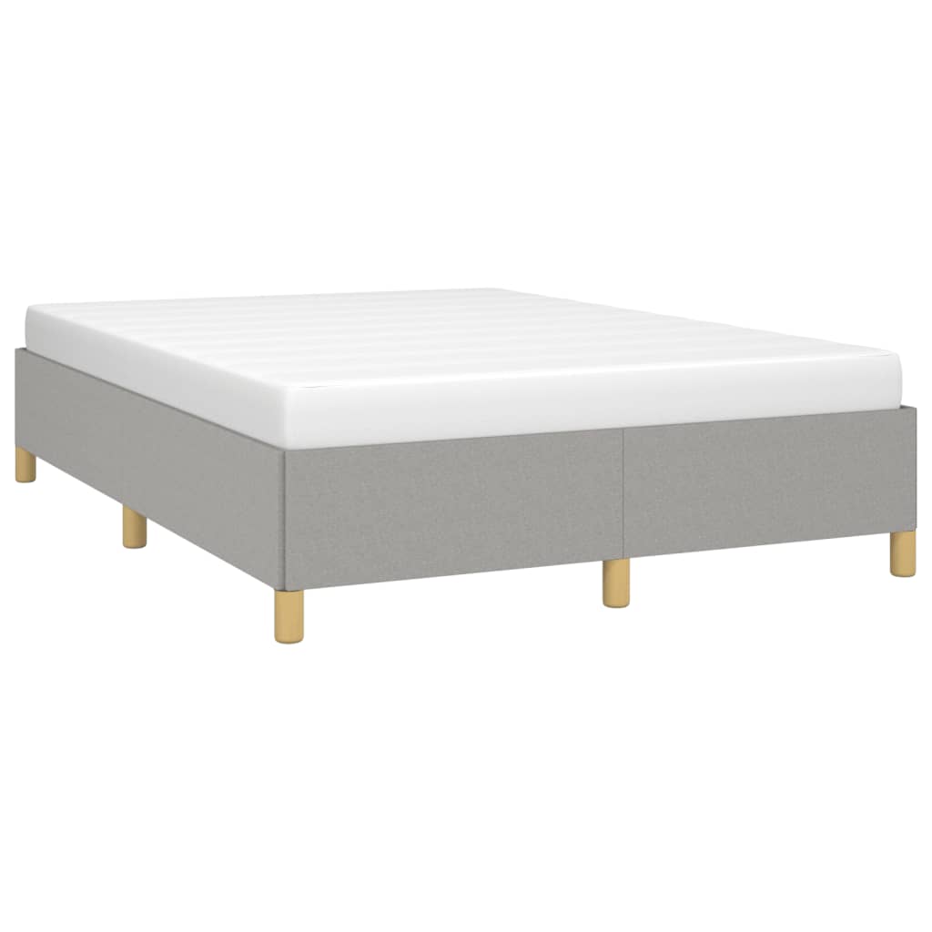 Bed Frame without Mattress Light Gray 53.9"x74.8" Full Fabric