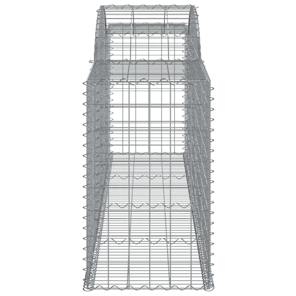 Arched Gabion Baskets 17 pcs 118.1"x19.7"x31.5"/39.4" Galvanized Iron