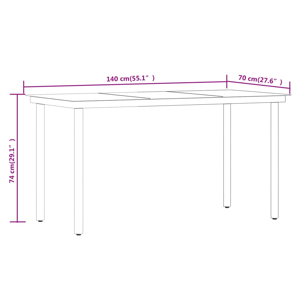 5 Piece Patio Dining Set with Cushions Beige