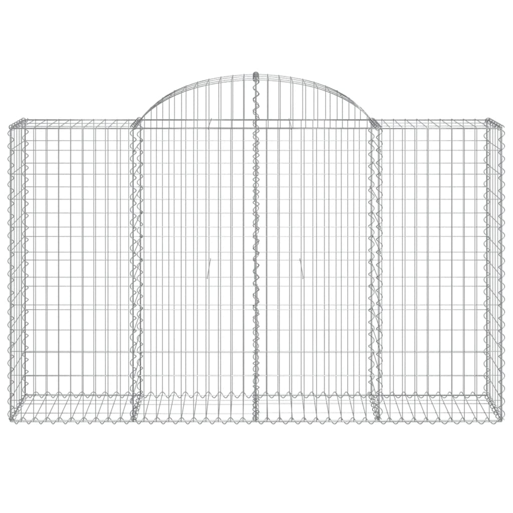 Arched Gabion Baskets 10 pcs 78.7"x19.7"x47.2"/55.1" Galvanized Iron