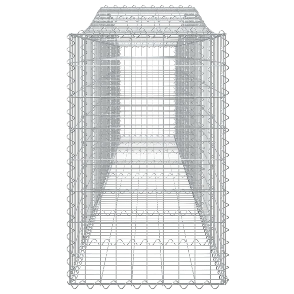 Arched Gabion Baskets 15 pcs 157.5"x19.7"x31.5"/39.4" Galvanized Iron