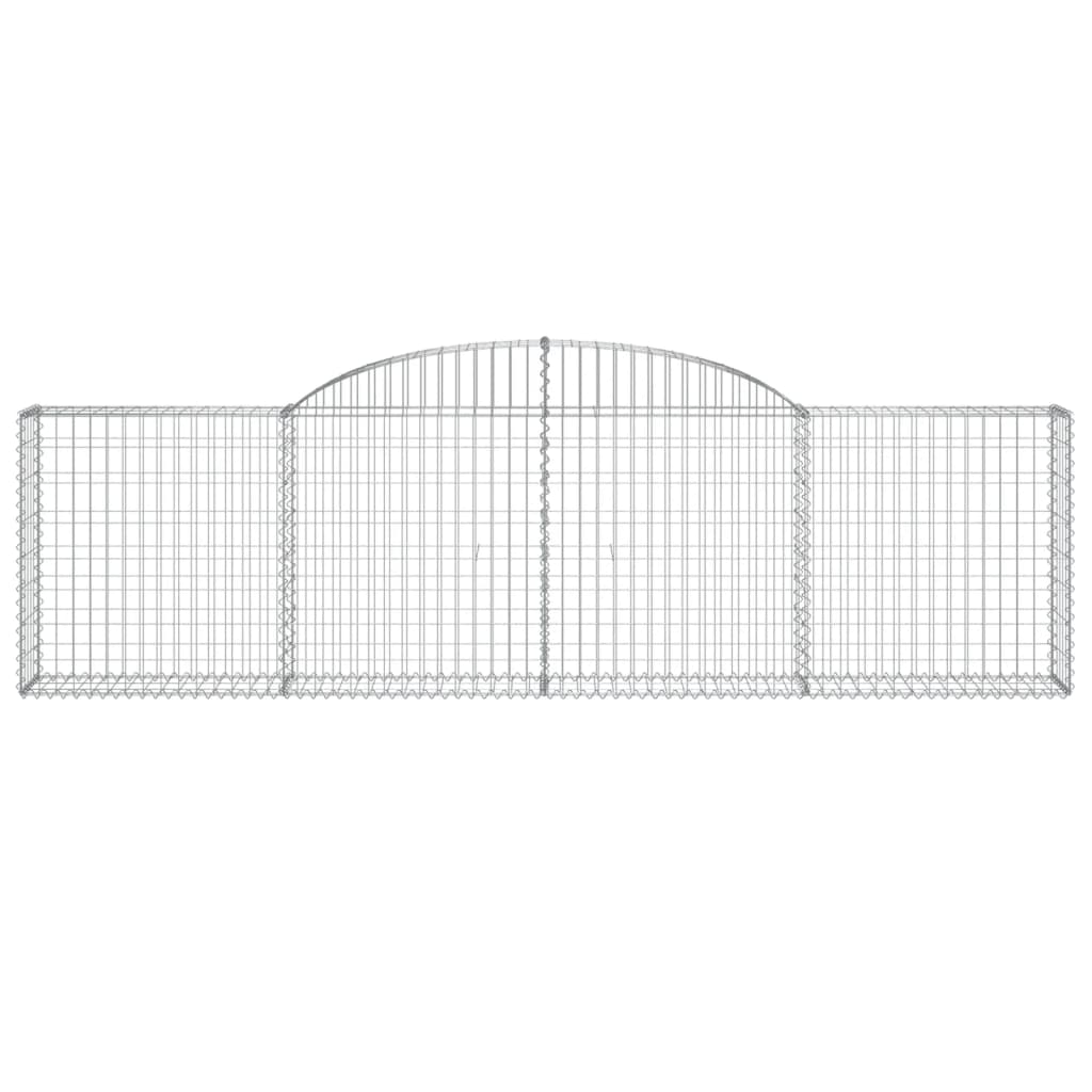 Arched Gabion Baskets 30 pcs 118.1"x11.8"x31.5"/39.4" Galvanized Iron