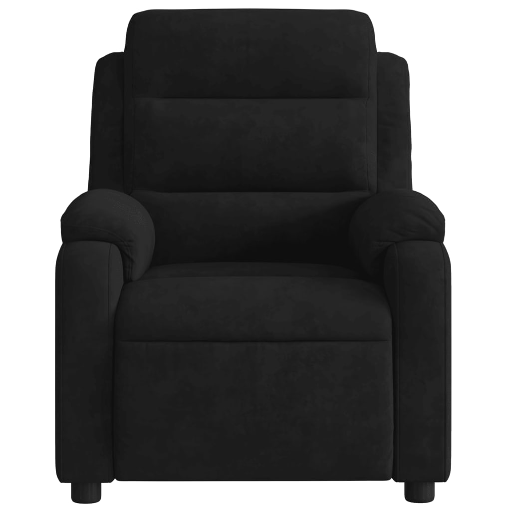 Electric Massage Recliner Chair Black Velvet