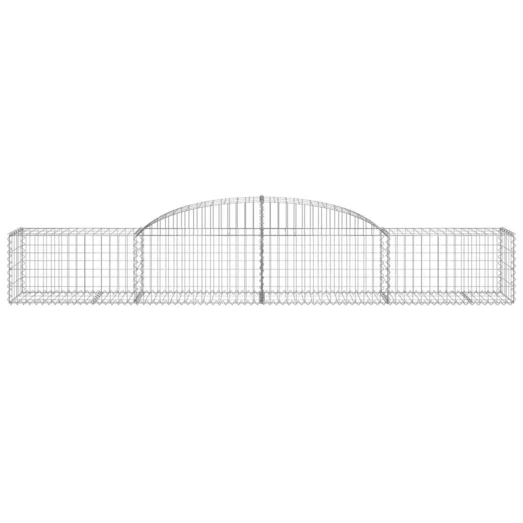 Arched Gabion Baskets 13 pcs 118.1"x19.7"x15.7"/23.6" Galvanized Iron