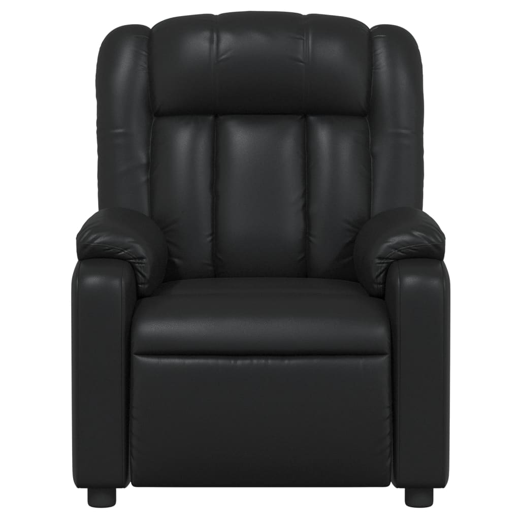 Massage Recliner Chair Black Faux Leather