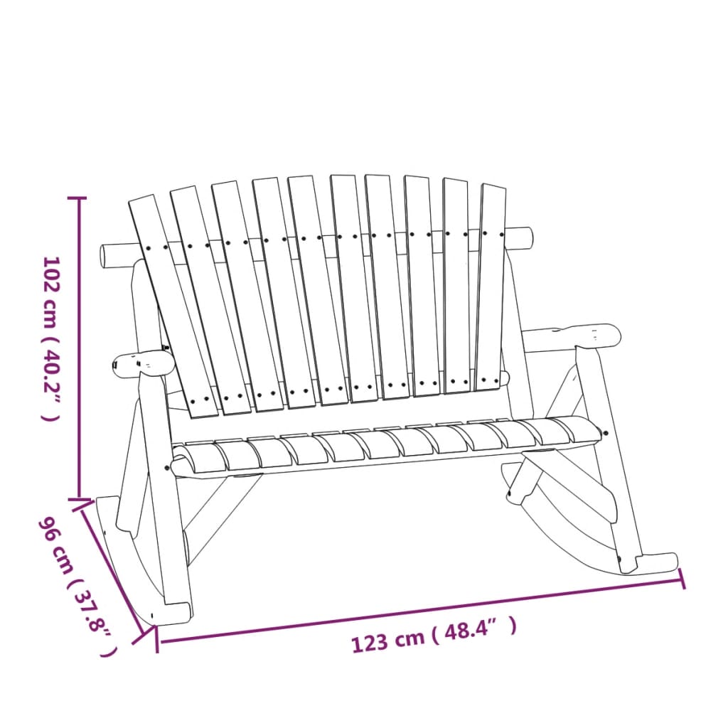 3 Piece Patio Lounge Set Solid Wood Spruce