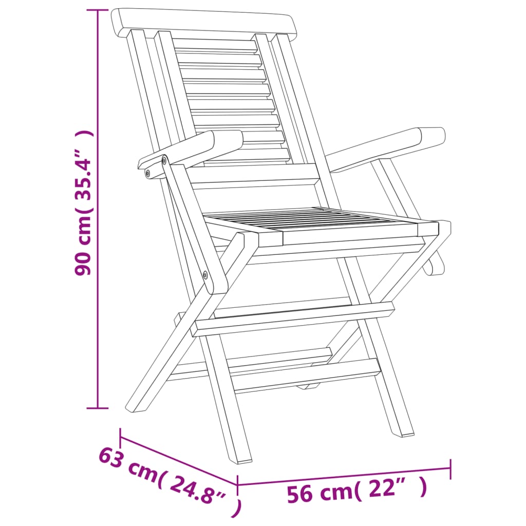 5 Piece Patio Dining Set Solid Wood Teak