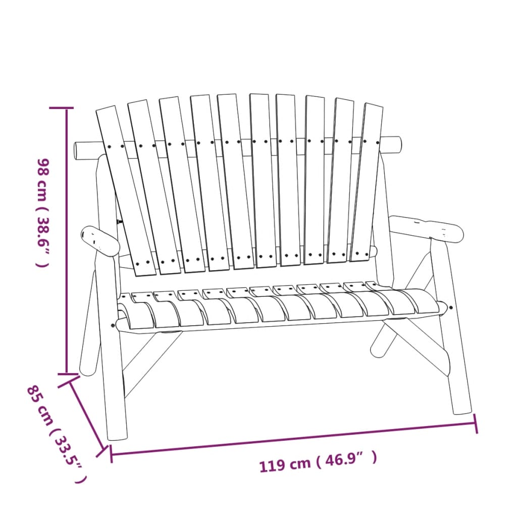 3 Piece Patio Lounge Set Solid Wood Spruce