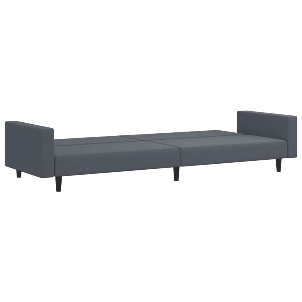 2 Piece Sofa Set Dark Gray Velvet