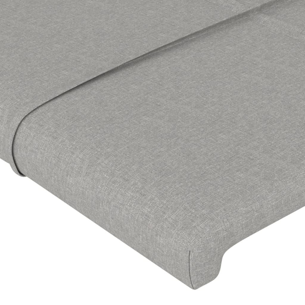 Headboards 4 pcs Light Gray 39.4"x2"x30.7"/34.6" Fabric