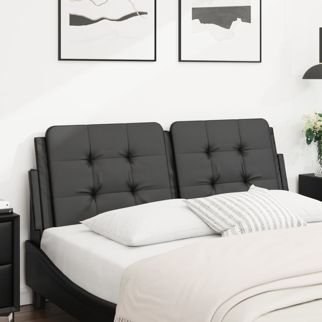 Headboard Cushion Black 53.9" Faux Leather