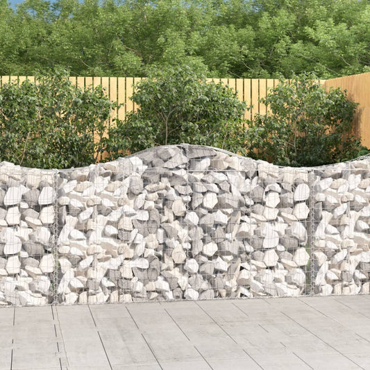 Arched Gabion Baskets 20 pcs 78.7"x11.8"x39.4"/47.2" Galvanized Iron