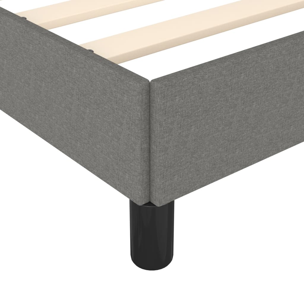 Bed Frame without Mattress Dark Gray California King Fabric