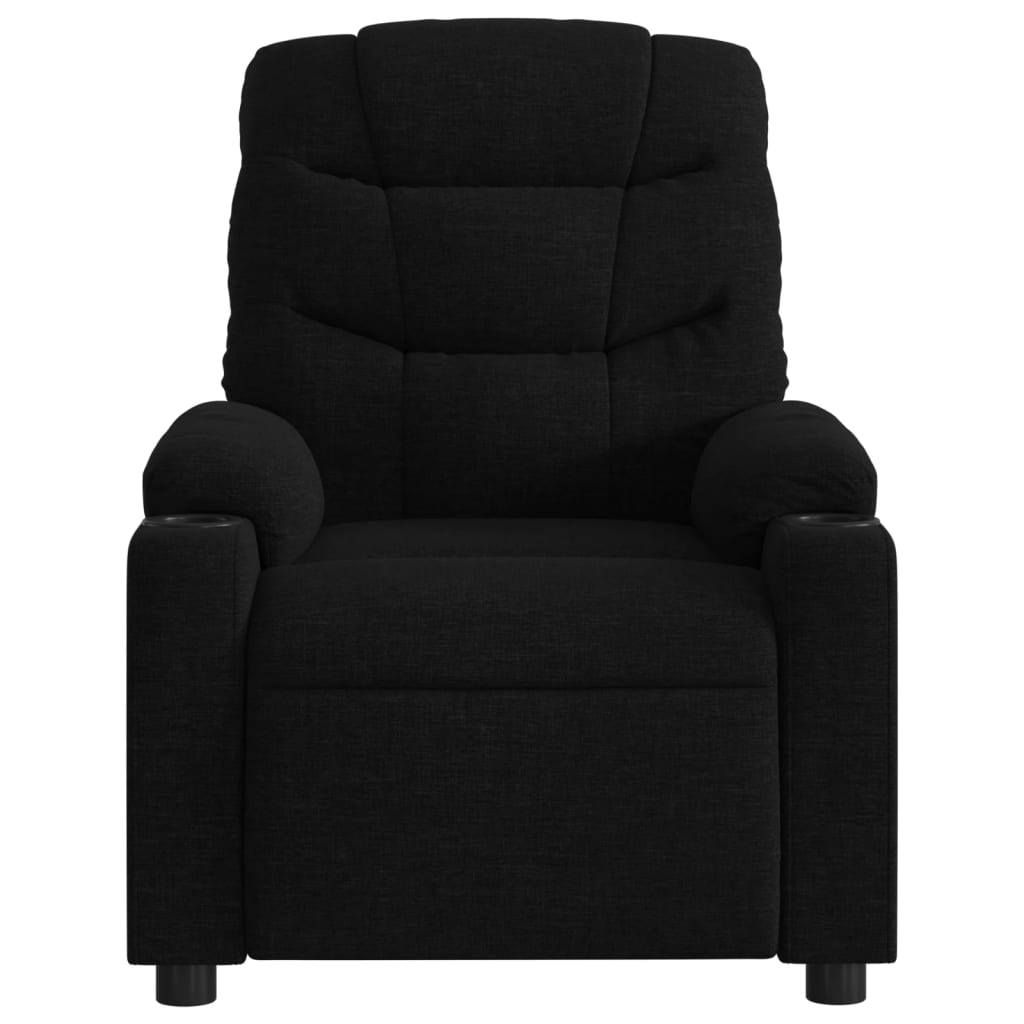 Electric Massage Recliner Chair Black Fabric