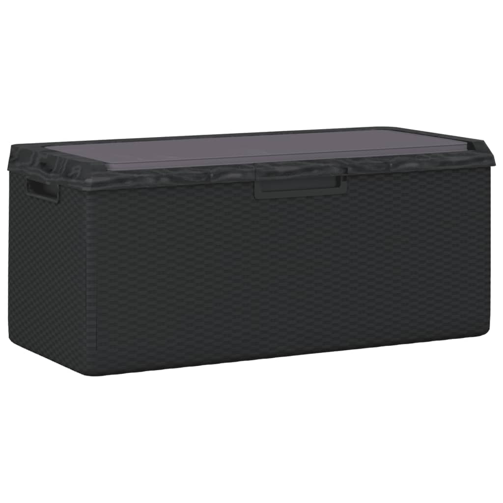 Patio Storage Box with Seat Cushion Anthracite 92.5 gal PP